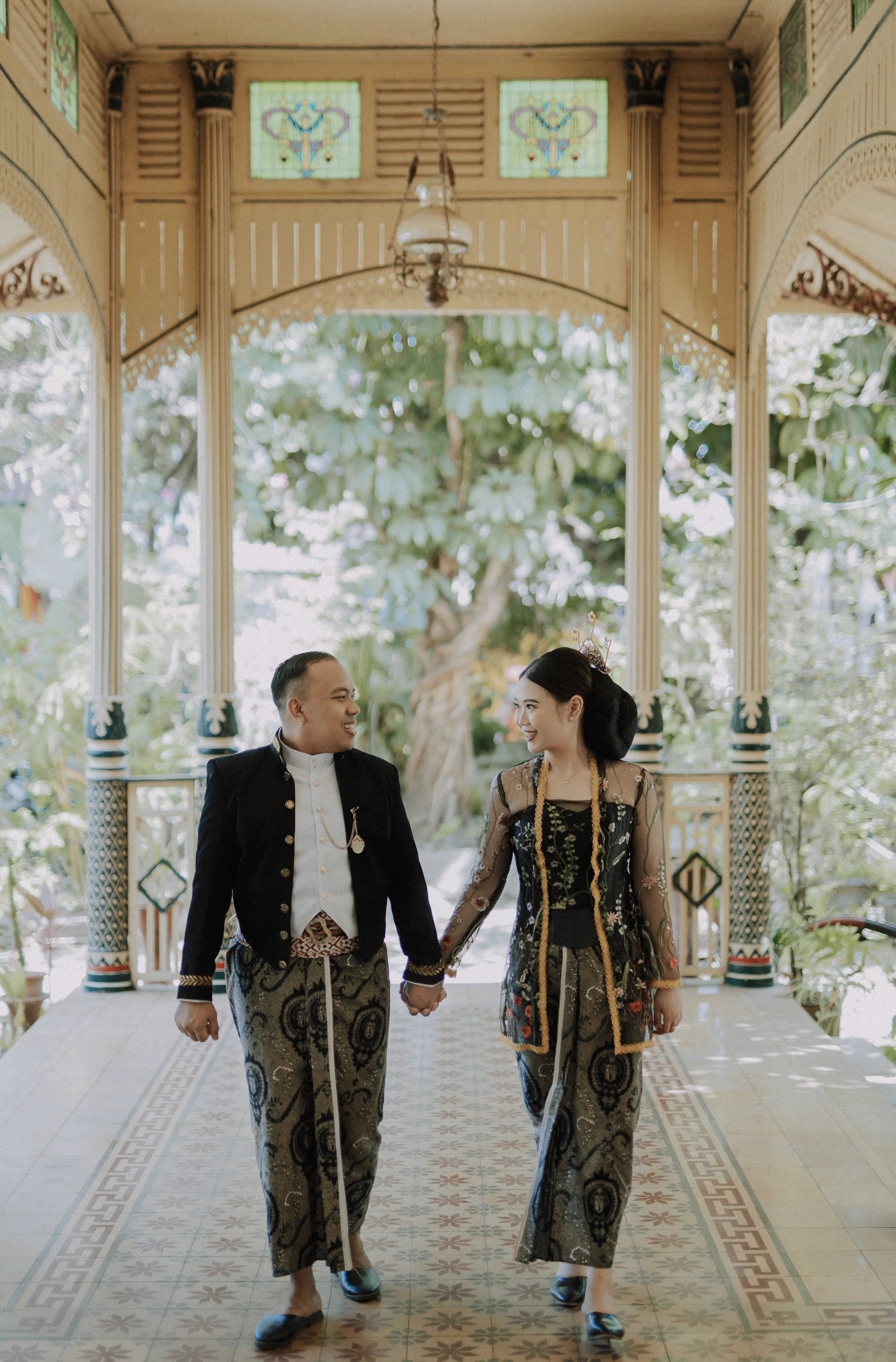 Kebaya Bunga Hitam Hijau - 6
