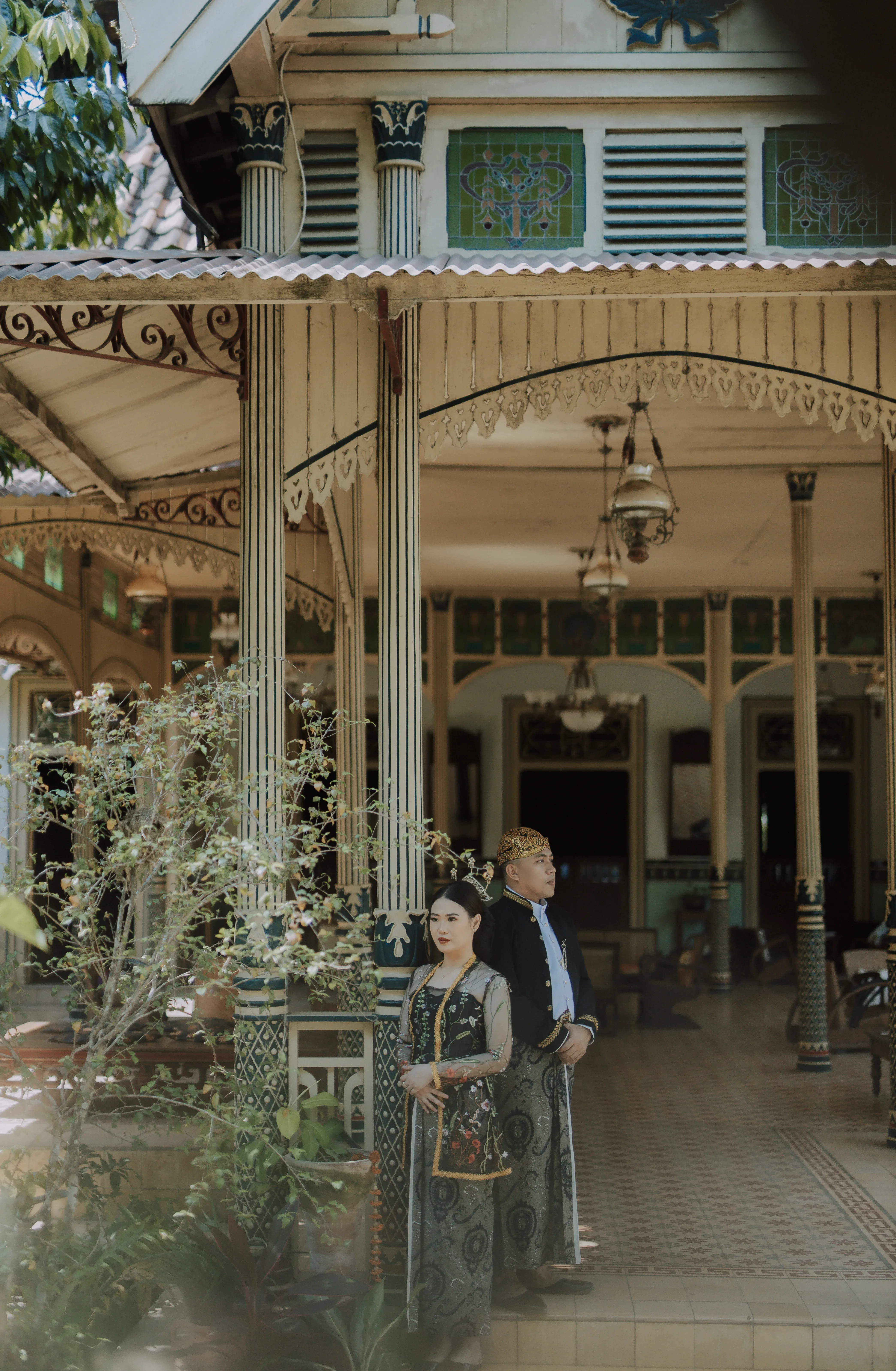 Kebaya Bunga Hitam Hijau - 7