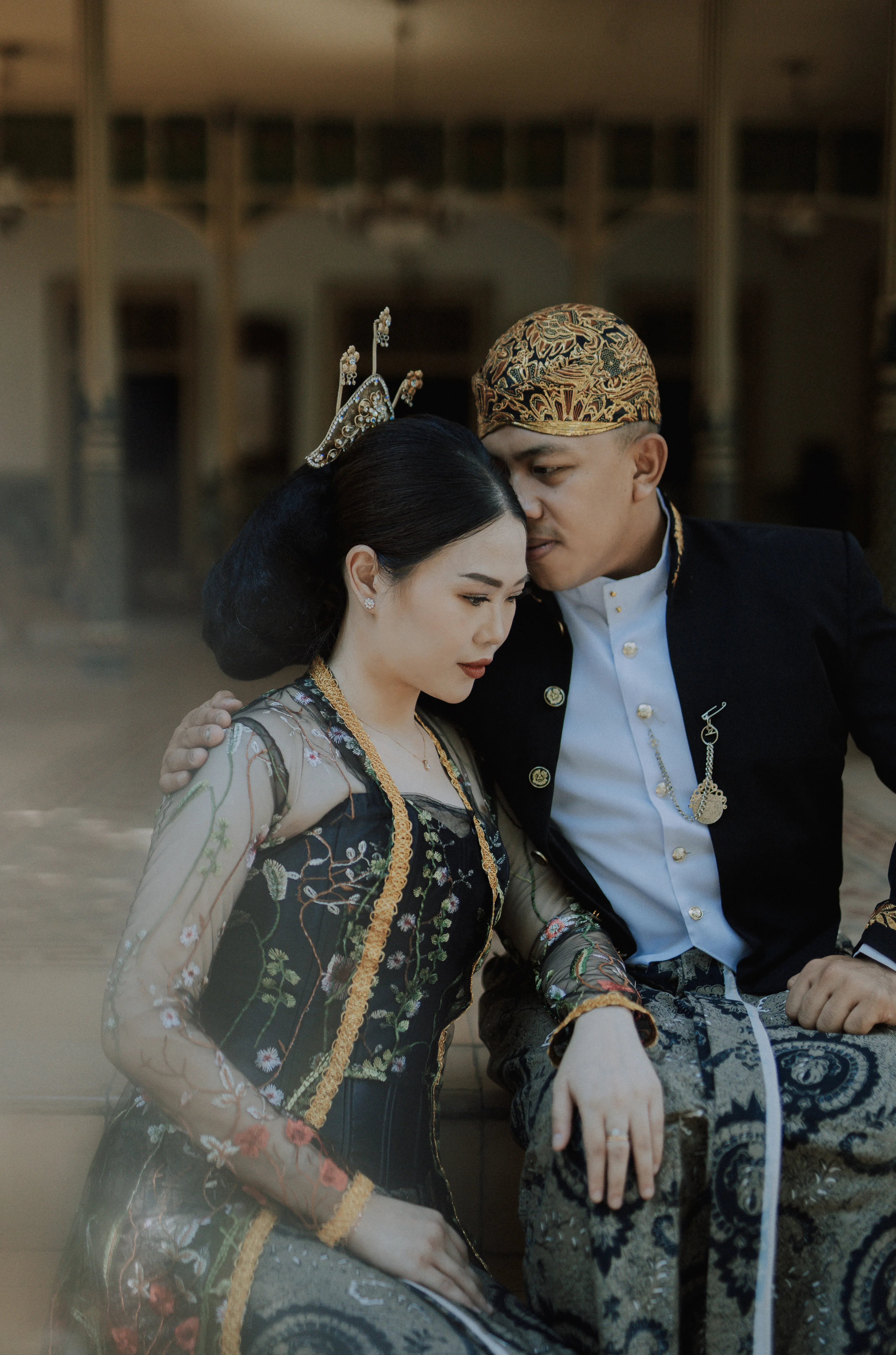 Kebaya Bunga Hitam Hijau - 8