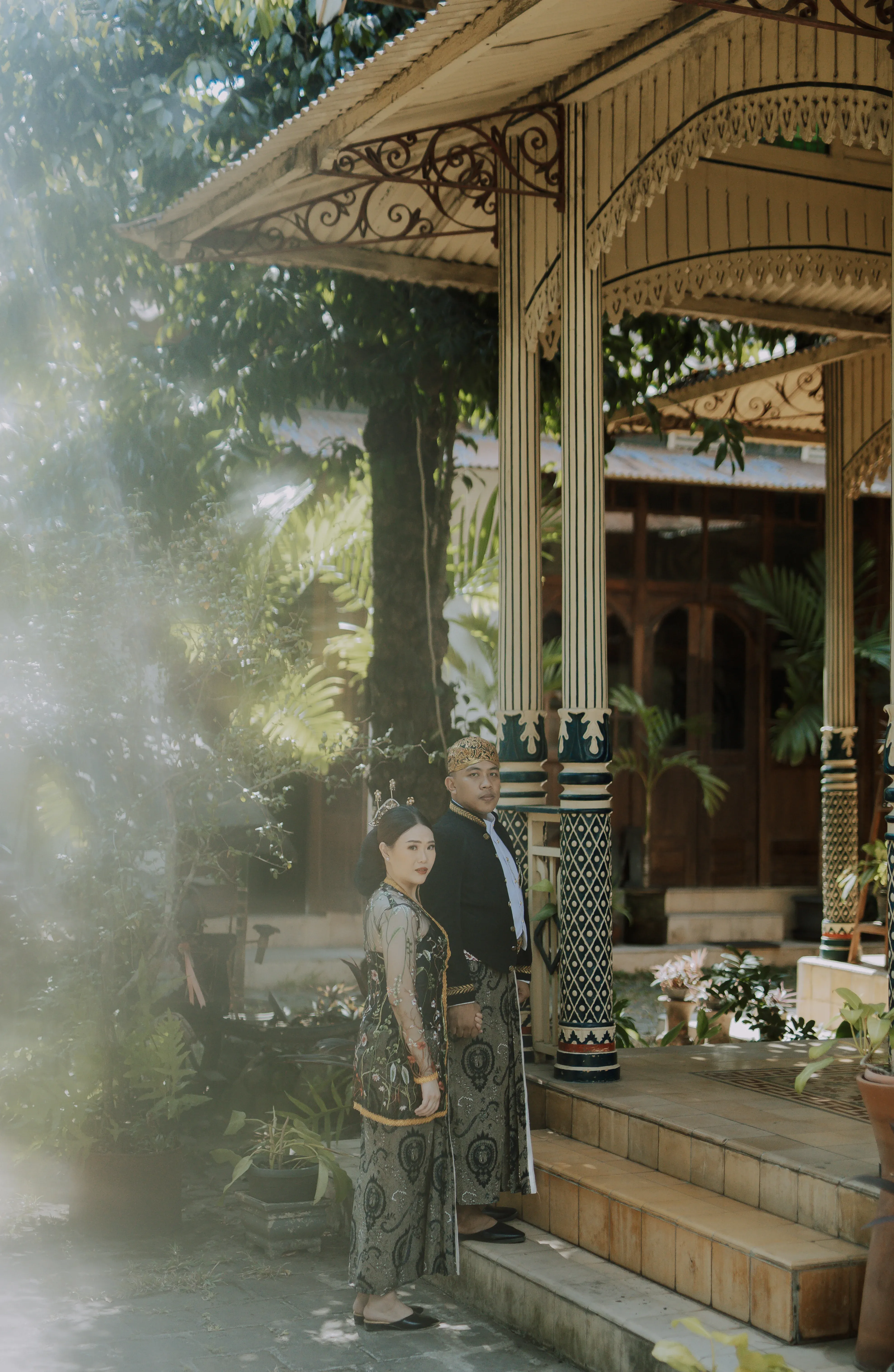 Kebaya Bunga Hitam Hijau - 9