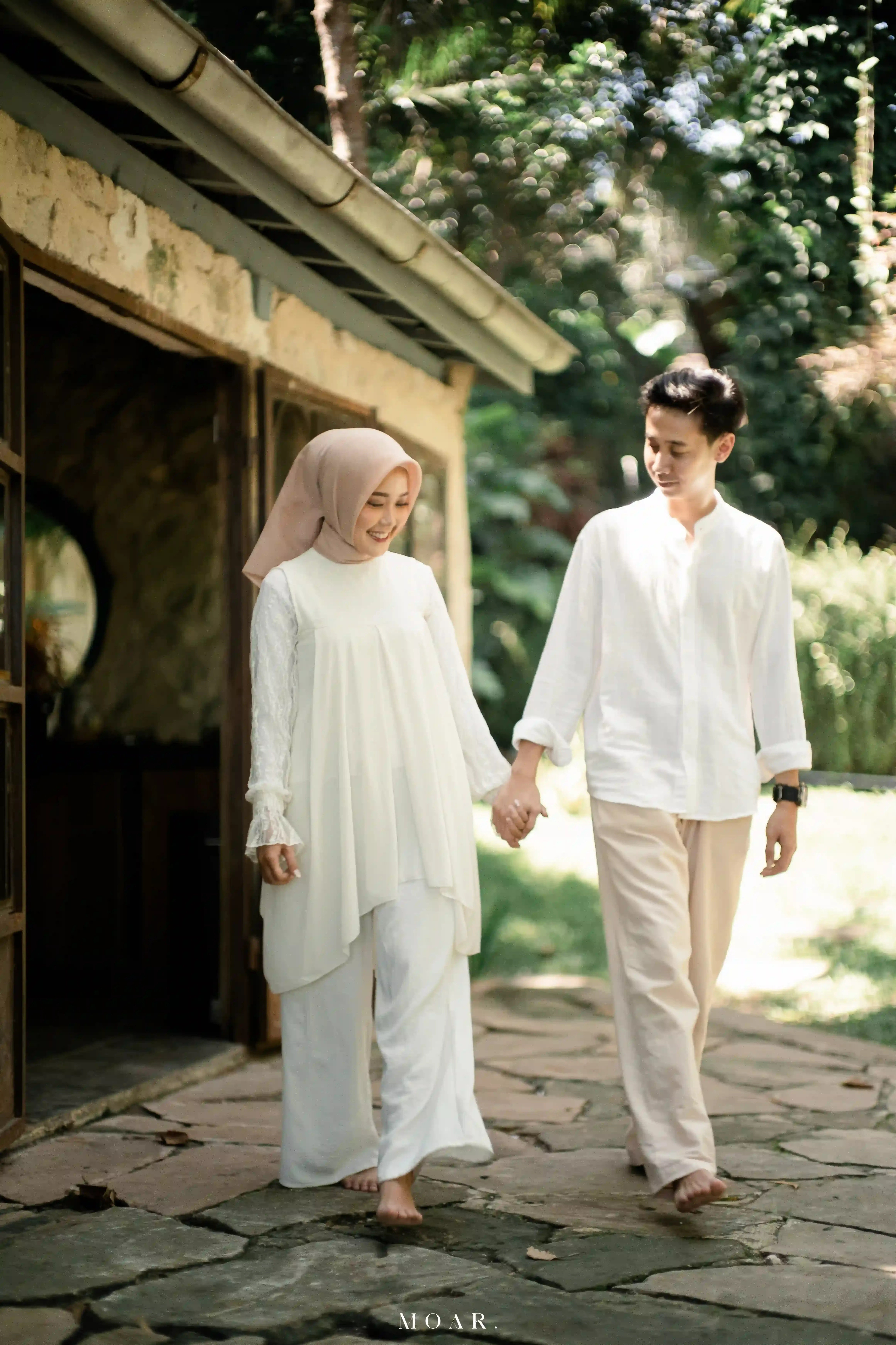 Jeagem kemeja Band Colar Long - White