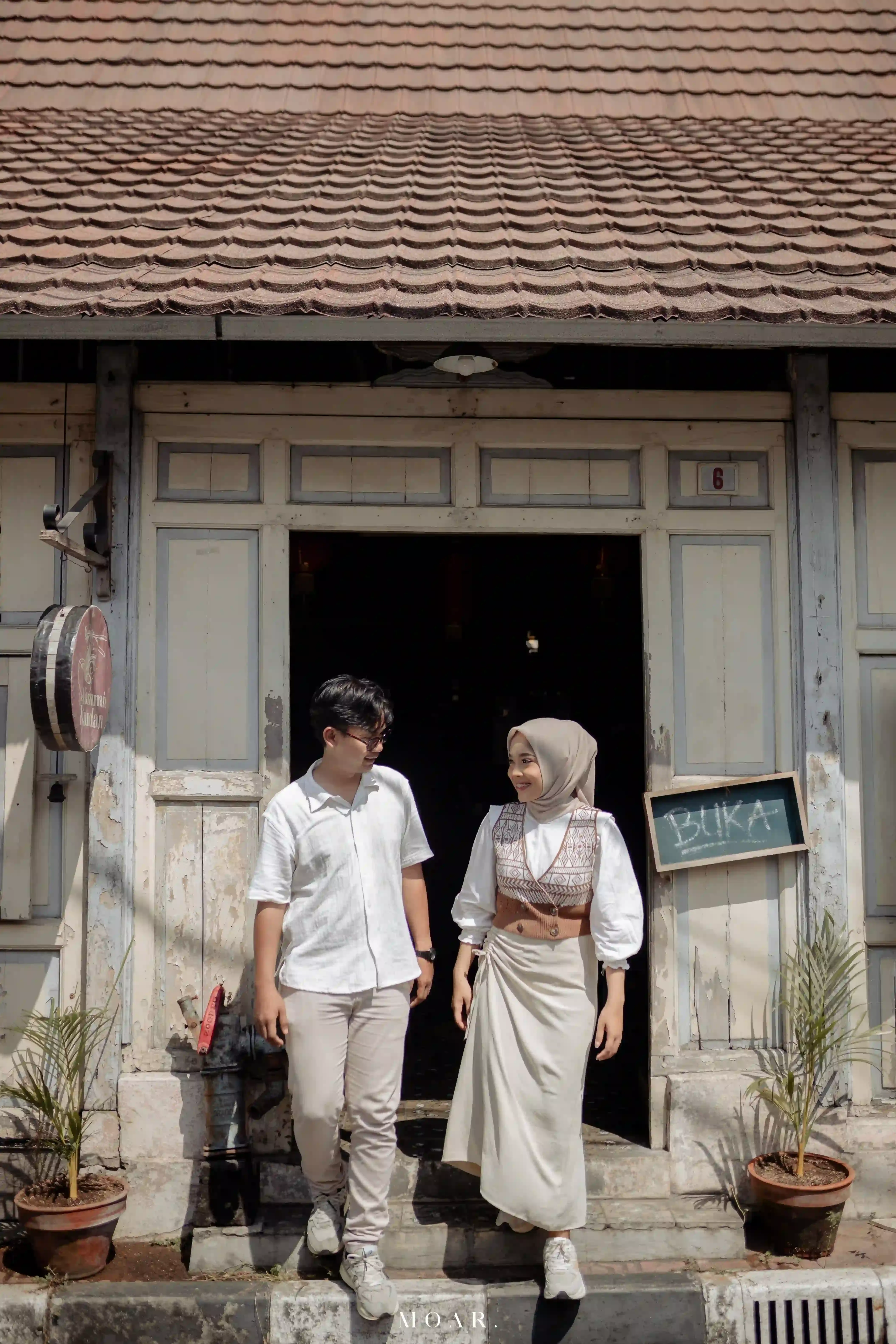Jeagem Kemeja Colar short - White - 2