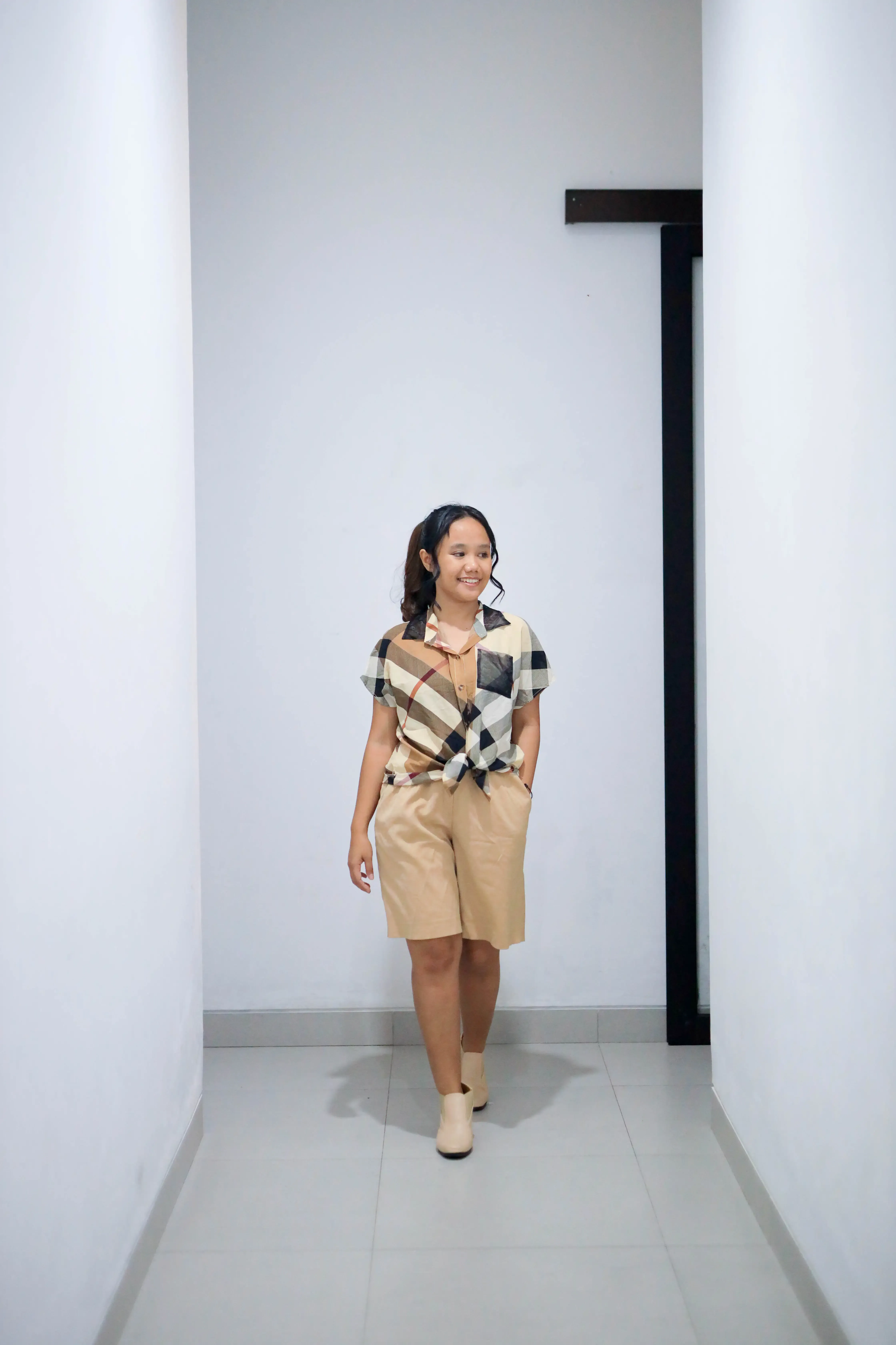 Vintage Kemeja - Kotak dark brown - 3