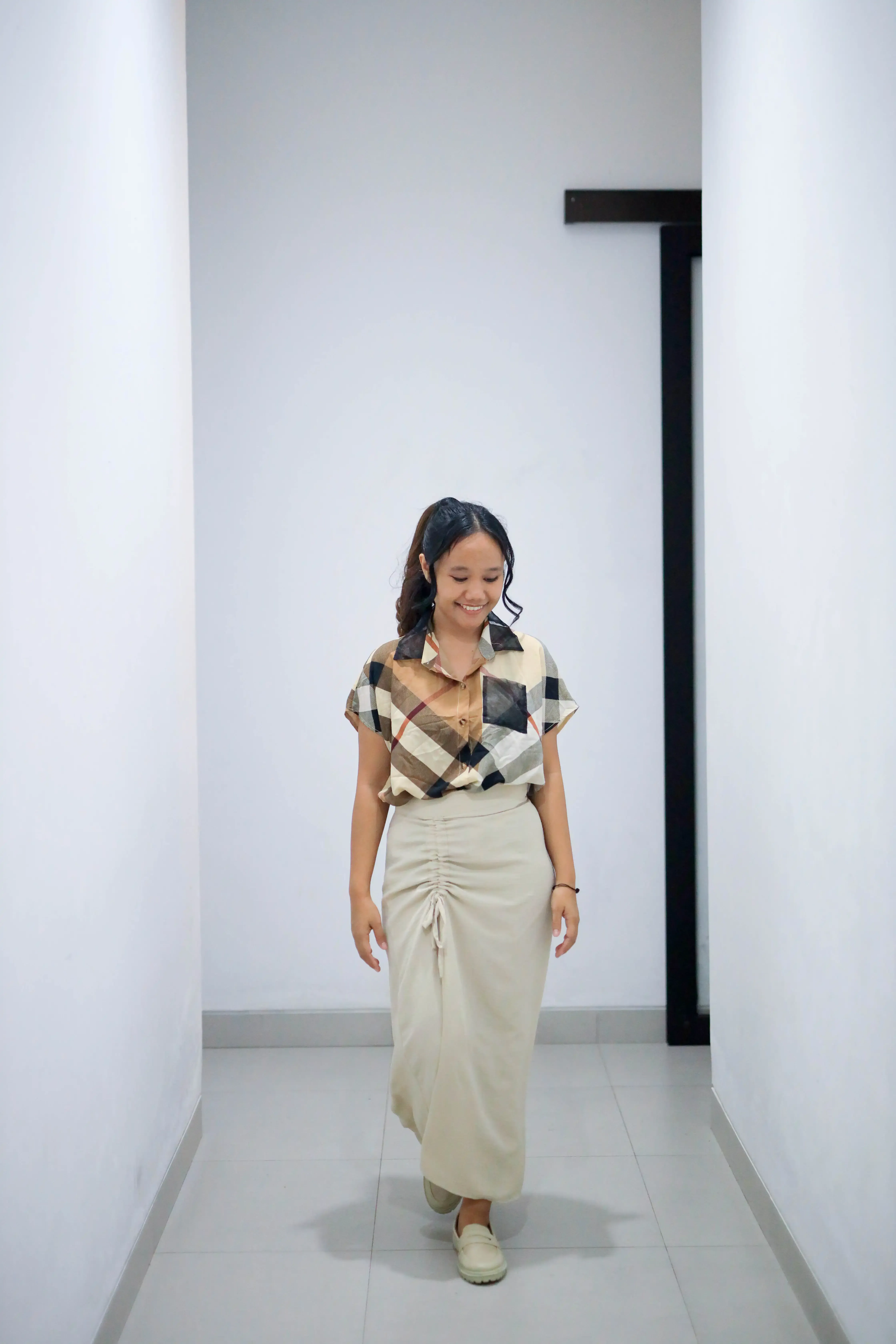 Vintage Kemeja - Kotak dark brown - 2