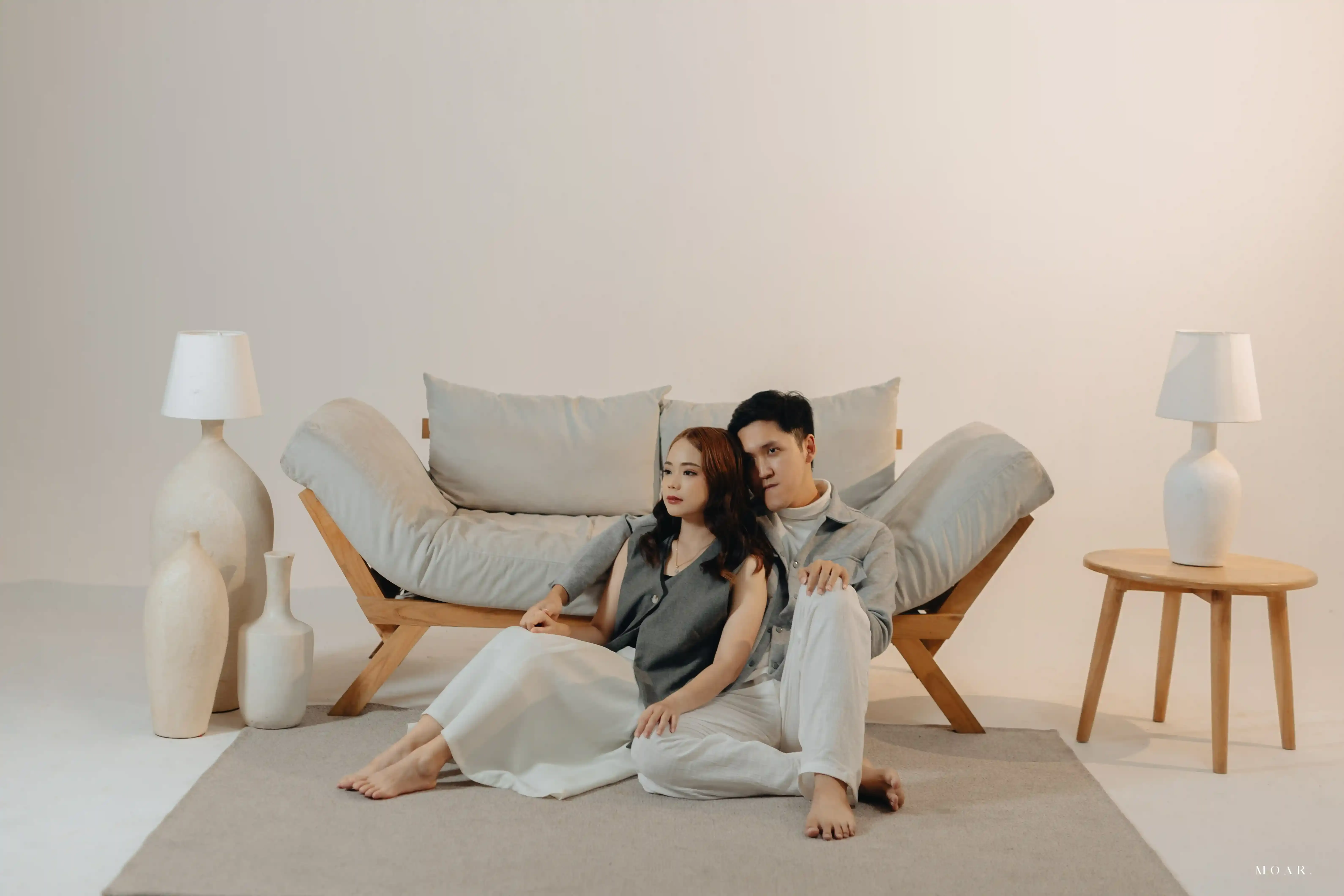 Celana Pria Linen Oversize - Relaxed Pants Linen - White - 12