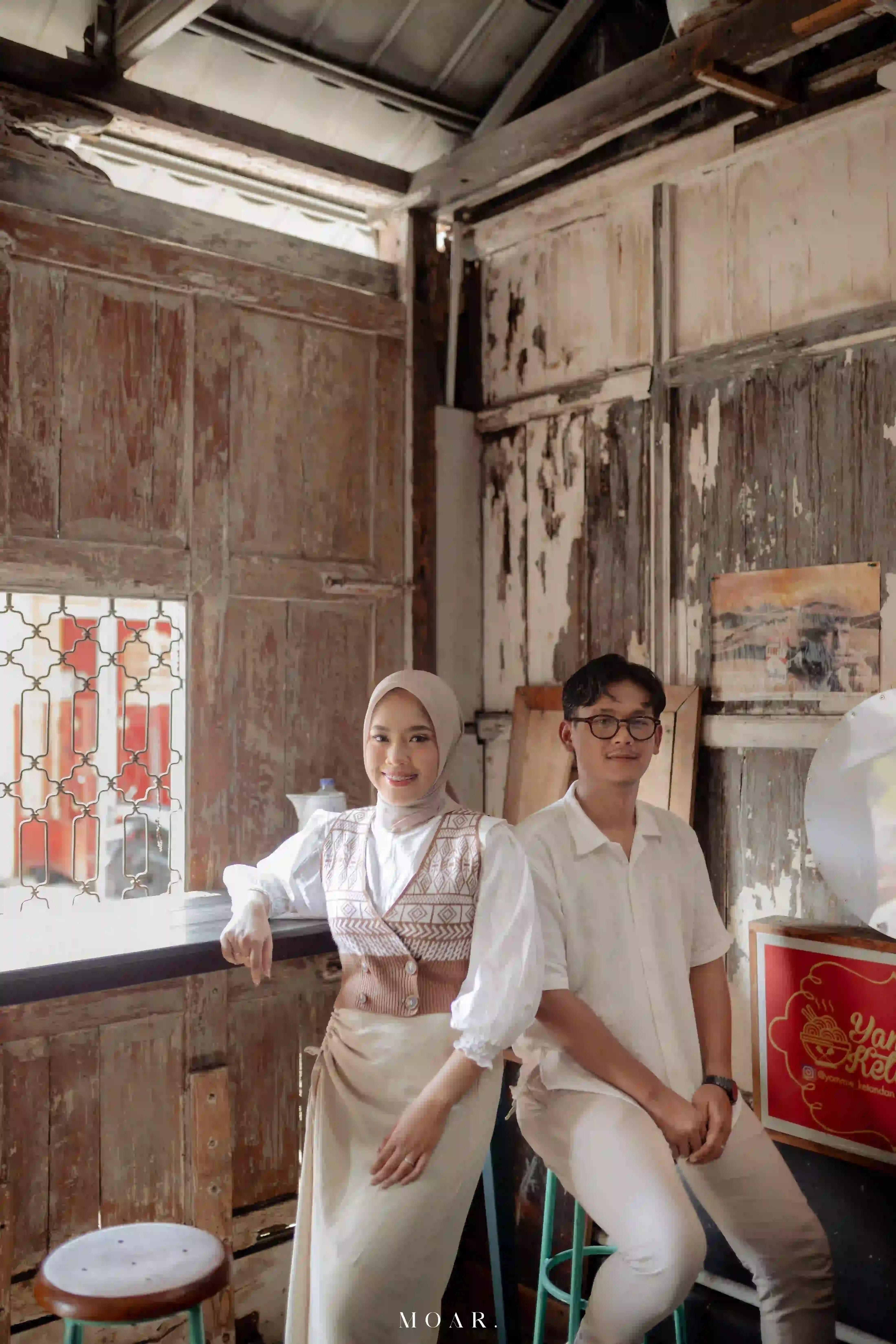 Kemeja Pendek Band Colar Short - Jeagem - White - putih - 3