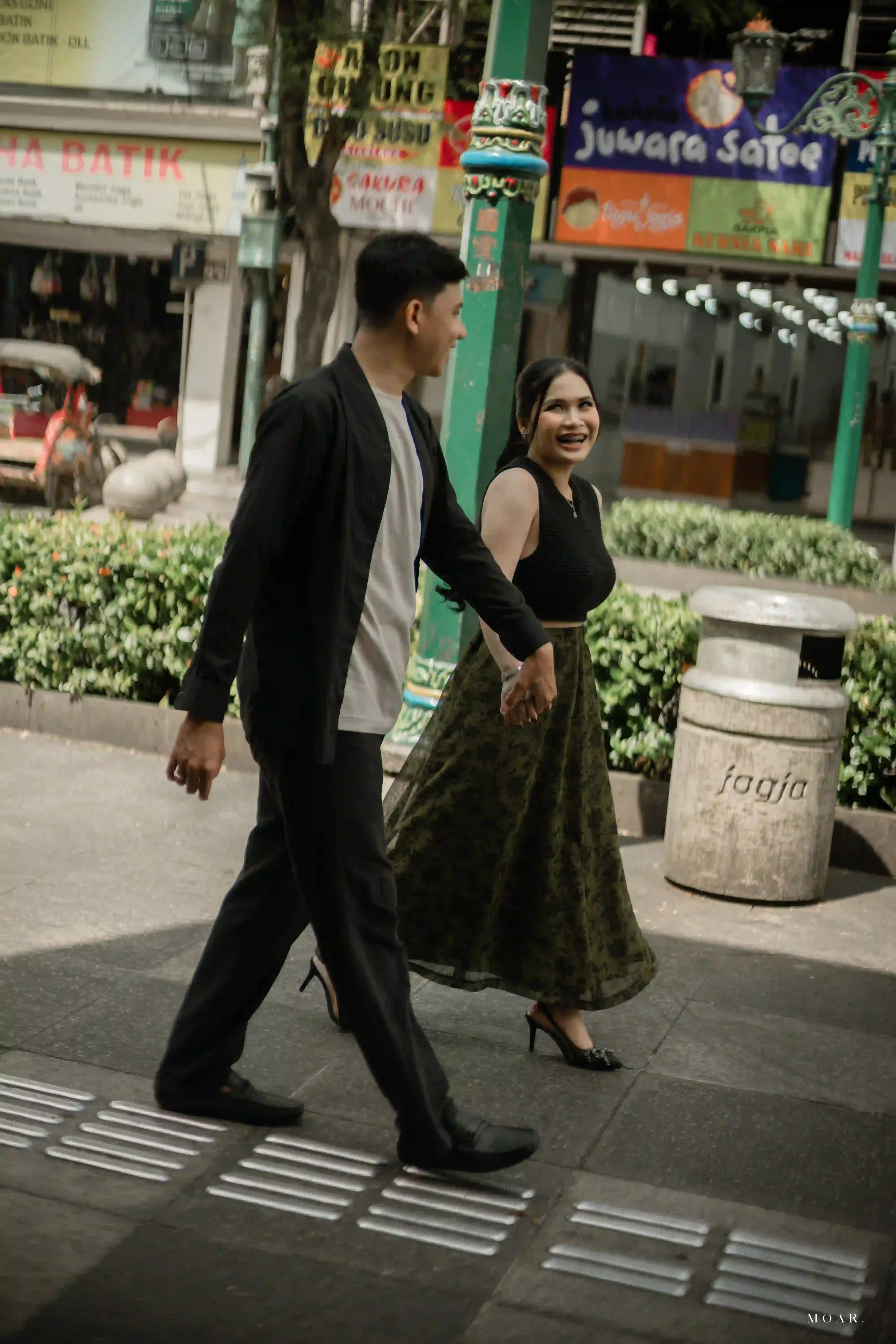 Long Skirt Flower - Olive Green - 1